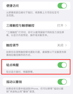 维西苹果授权维修站分享iPhone轻点无法唤醒怎么办 