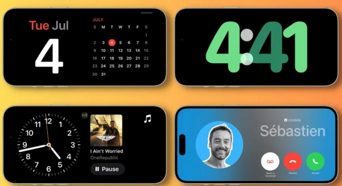 维西苹果手机维修分享iOS17横屏充电待机显示有什么好处 