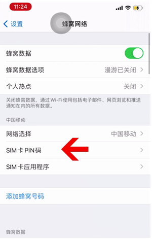 维西苹果14维修网分享如何给iPhone14的SIM卡设置密码 